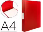 Pasta Liderpapel Polipropileno Din A4 4 Aneis 25 Mm Mistos Vermelho Translucido