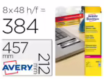 Etiqueta Adesiva Avery Poliester prata 45,7X21,2 mm. Laser pack de 8 unidades.