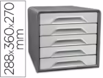 Bloco Classificador Cep Moov Up. Com 5 gavetas. Cor cinza.
