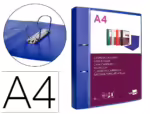Pasta Canguru Liderpapel Polipropileno Din A4 2 Aneis 40 Mm Mistos Azul Translicudo