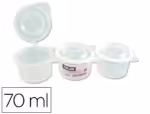 Copo Mistura de tintas Milan Triple, com tampa, capacidade 70 ml.