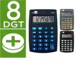 Calculadora de Bolso Liderpapel Xf04, formato:  99X64X9 mm., 8 dígitos a pilhas.