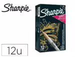 Marcador Permanente Sharpie fino Metallic, cor ouro.