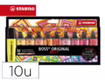 Marcador Fluorescente Stabilo Boss 70 Arty Line cores quentes. Estojo cartão de 10 unidades.