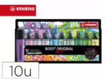 Marcador Fluorescente Stabilo Boss 70 Arty Line cores Frios. Estojo cartão de 10 unidades.
