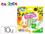 Marcador Carioca Perfumado Ponta Maxi Lavavel Caixa De 10 Unidades Cores Sortidas
