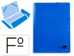 Pasta Liderpapel De Elasticos Folio 3 Abas Cartao Plastificado Cor Azul