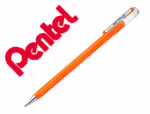 Roller Gel Pentel K110 Mattehop, cor laranja, ponta de 1 mm.