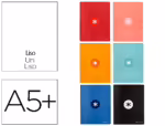 Caderno Cosido Liderpapel Antartik A5+ PlusCOm 48 folhas, gramagem 90 grs., liso. Sem margem 6 cores sortidas.
