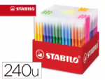 Lápis de Cor Stabilo Trio Az School, pack de 240 unidades, 20 cores sortidas.