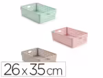 Cesto de Organização Plastiforte Atlas Nº 4. Tamanho 260X350 mm. cores sortidas