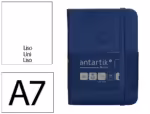 Caderno com Elástico Antartik capa dura azul marinho. Formato A7, com 80 folhas lisas, gramagem 80 grs.