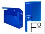 Caixa Arquivo Definitivo Liderpapel em PP. Formato 360X260X100mm. Cor azul.