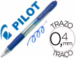 Esferográfica Pilot Super grip azul, retrátil com grip. Tinta à base de óleo.