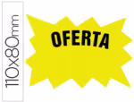 Etiqueta Cartolina, cor amarela Fluo 110X80mm. para marcar preços, pack 50 unidades.