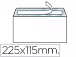 Envelope Liderpapel Americano. Cor branco, formato 115X225 mm. Tira de silicone, pack de 500 unidades.