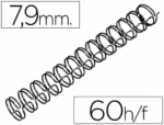 Espiral GBC Preta Modelo Wire 3:1 7,9 mm. N.5 com capacidade para 60 folhas.