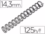 Espiral GBC Preta Modelo Wire 3:1 14,3 mm. N.9 com capacidade para 125 folhas.