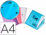 Bolsa Porta Documentos Liderpapel com mola. Formato A4, 4 cores sortidas.