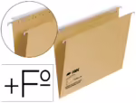 Capas de Suspensão Fade Tiki, formato fólio prolongado, visor superior 290 mm. efeito lupa, eco 230 G/M, lombada V. Cor Kraft .