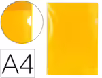 Bolsa Dossier Q-Connect em plástico A4. Caixa com 100 unidades. Cor amarelo.