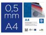 Capa encadernação Liderpapel em polipropileno. Formato A4 0.5mm. Cor azul opaco embalagem de 100 unidades.