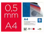 Capa encadernação Liderpapel em polipropileno. Formato A4 0.5mm. Cor vermelho embalagem de 100 unidades.