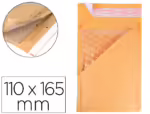 Envelope Borbulhas Q-Connect creme A/000, formato 110X165 mm. Caixa com 100 unidades.