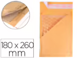Envelope Borbulhas Q-Connect creme D/1, formato 180X260 mm. Caixa com 100 unidades.