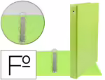Pasta Liderpapel 4 Aneis 25 Mm Redondos Plastico Folio Cor Verde Pistacho