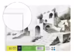 Bloco de Desenho Liderpapel Lineal com esquadria. Contém 20 folhas. Gramagem 180 grs.