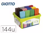 Marcador Giotto Turbo Color School, pack de 144 unidades, 12 cores X 12 unidades.
