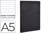Caderno Clairefontaine capa cartolina. Formato A5 pautado 5 mm. Com 96 folhas, cor preto.