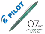 Esferográfica Pilot Frixion Clicker apagável, ponta 0,7 mm., cor verde Lima em Blister.