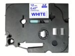 Fita Genérica p/ Rotuladora Brother TZe233 Azul/Branco