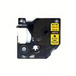 Fita Genérica p/ Rotuladora Dymo S0720580 Preto/Amarelo