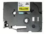 Fita Genérica p/ Rotuladora Brother TZe621 Preto/Amarelo