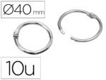 Argolas Niqueladas. Nº 4, 40 mm. Caixa com 10 unidades.
