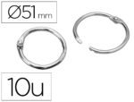 Argolas Niqueladas. Nº 5, 51 mm. Caixa com 10 unidades.