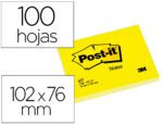 Bloco de Notas Adesivas Post-It. Formato 74 X 100 mm. Cor amarelo.