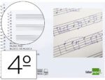 Bloco de Musica Liderpapel quarto. ao baixo pentagrama. Contém 20 folhas.