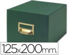 Ficheiro para Fichas tela verde para 500 fichas. Tamanho 125 X 200 mm.