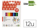 Lápis de Cera Liderpapel. Caixa com 12 unidades, cores sortidas.