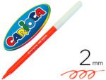 Marcadores Carioca, ponta de 2 mm., com 50 unidades, cor vermelho.