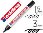Marcador Permanente Edding 3000, ponta redonda 3 mm., cor preto.