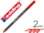 Marcador Edding 1300 ponta de fibra redonda 0.5 mm., cor vermelho.