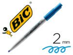 Marcador Bic Velleda para quadro branco,  ponta redonda 2 mm., cor azul.