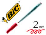 Marcador Bic Velleda para quadro branco,  ponta redonda 2 mm., cor vermelha.