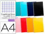 Caderno Espiral Liderpapel Smart capa suave. Formato A4, com 80 folhas, papel de 60grs. quadrículado 5mm. dupla margem com 4 furos. Cores sortidas.