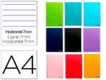 Caderno Espiral Liderpapel Smart capa suave. Formato A4, com 80 folhas, papel de 60grs. pautado 7mm. dupla margem com 4 furos. Cores sortidas.